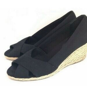 Black Chaps Wedge Shoes Size 7